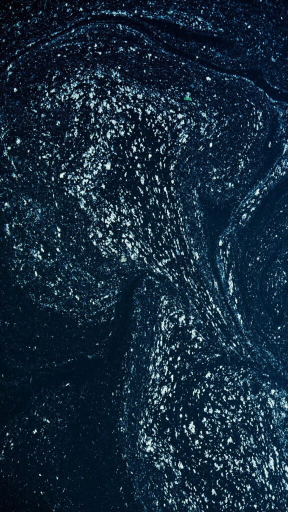 Abstract Dark Ocean Foam Texture Minimalist Mobile Wallpaper