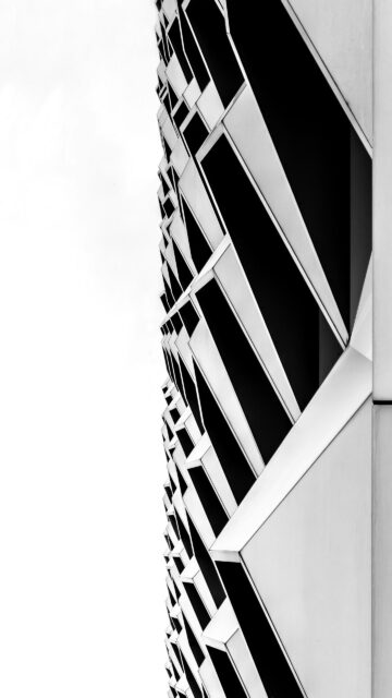 Minimalist Geometric Architecture Abstract Monochrome Phone Wallpaper