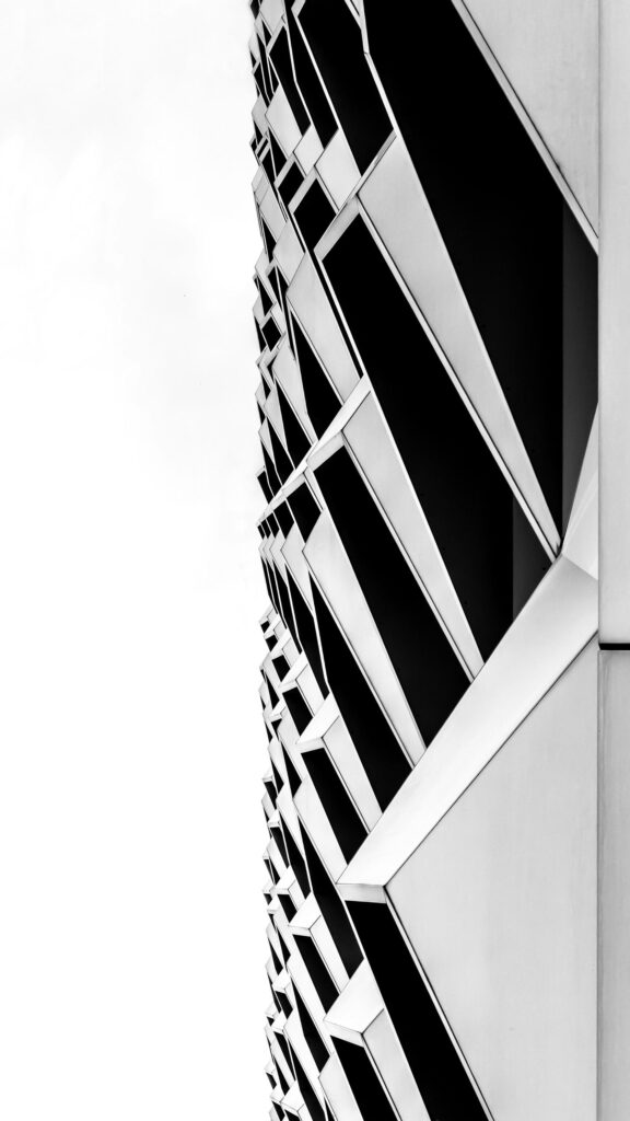 Minimalist Geometric Architecture Abstract Monochrome Phone Wallpaper