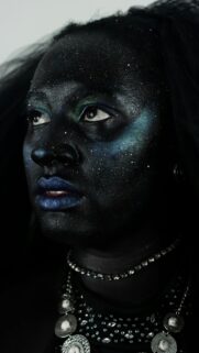 Stunning Celestial Galaxy Makeup Portrait Mobile Wallpaper