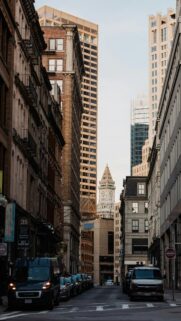Boston Custom House Tower Street View Mobile Wallpaper