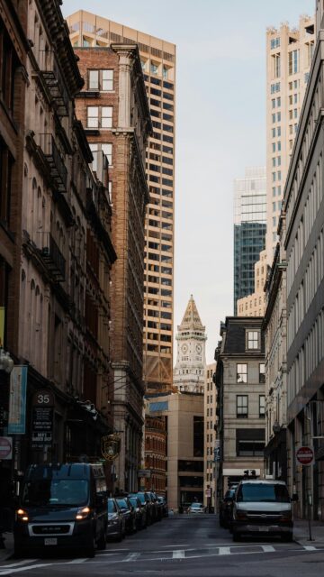 Boston Custom House Tower Street View Mobile Wallpaper