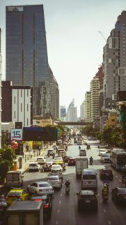 Stunning Bangkok City Street Traffic High Resolution Mobile Wallpaper