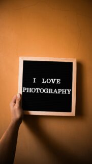 Minimalist I Love Photography Letter Board Mobile Wallpaper
