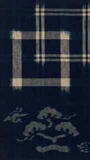 Elegant Japanese Indigo Kasuri Textile Pattern Mobile Wallpaper