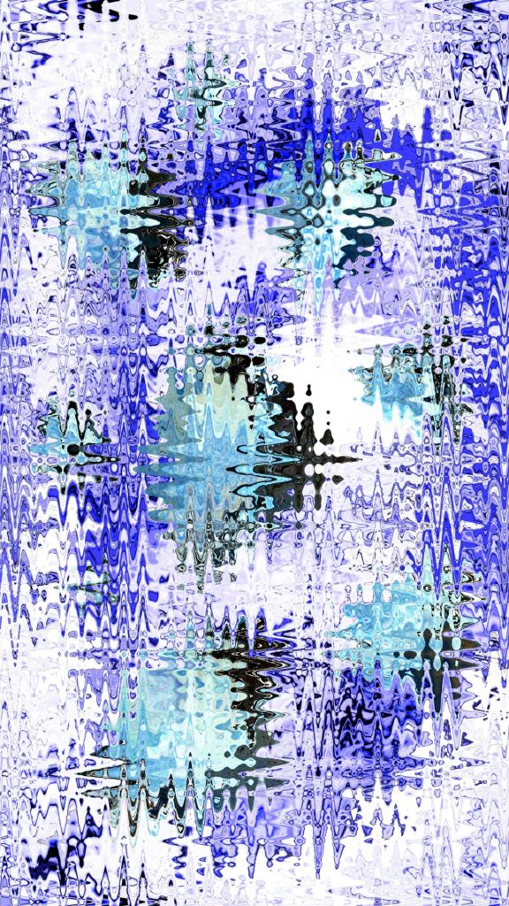 Abstract Blue Liquid Wave Digital Art Mobile Phone Wallpaper