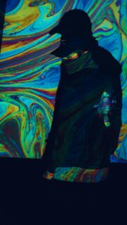 Abstract Psychedelic Silhouette Person Mobile Wallpaper