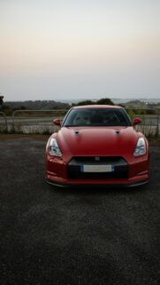 Red Nissan GT-R R35 Front View Supercar Mobile Wallpaper