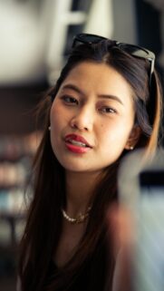 Close-up Portrait of a Beautiful Young Asian Woman Phone Wallpaper