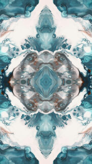 Ethereal Blue Mandala Spiritual Energy Art Aesthetic Phone Wallpaper