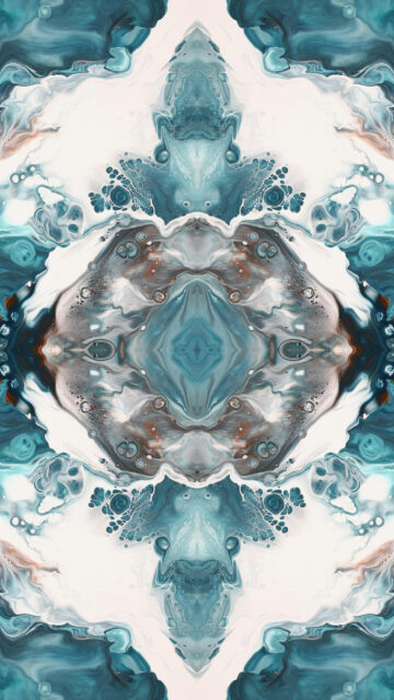 Ethereal Blue Mandala Spiritual Energy Art Aesthetic Phone Wallpaper