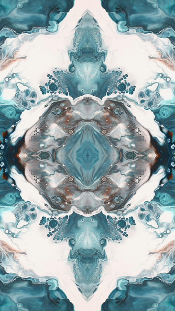 Ethereal Blue Mandala Spiritual Energy Art Aesthetic Phone Wallpaper