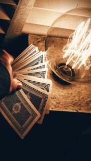 Mystical Tarot Card Reading Aesthetic for Spiritual Energy Wallpaper