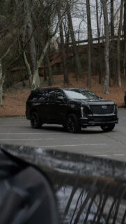 Black Cadillac Escalade Luxury SUV Phone Background Wallpaper
