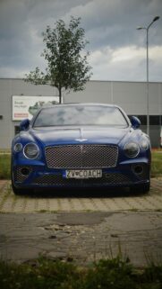Blue Bentley Continental GT Luxury Sports Car Mobile Wallpaper