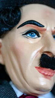 Charlie Chaplin Portrait Cinematic Close-up Phone Wallpaper