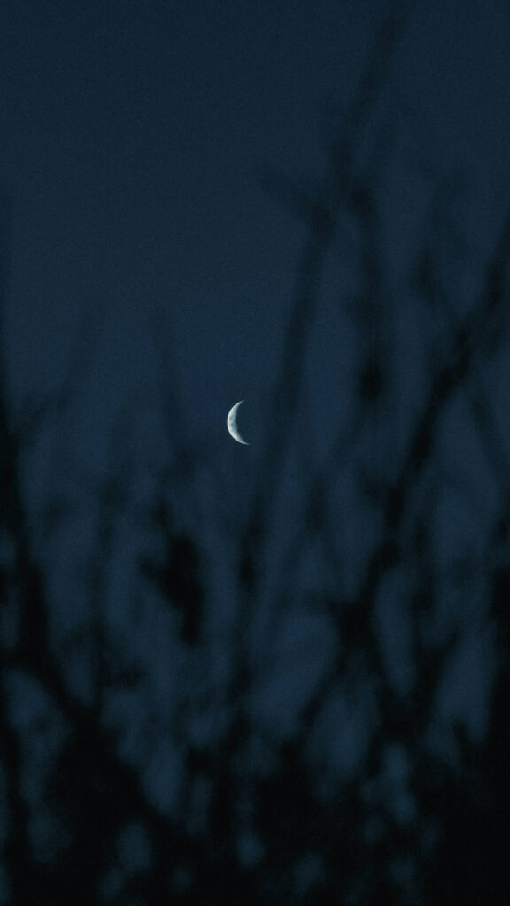 Waning Crescent Moon Spiritual Energy Aesthetic Mobile Wallpaper