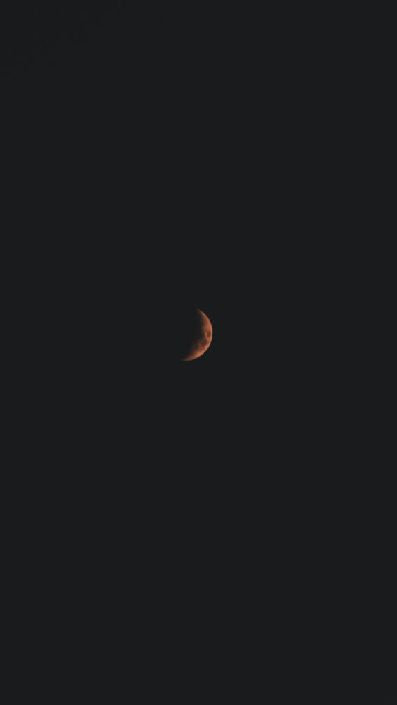Minimalist Crescent Moon Phase Aesthetic Phone Wallpaper