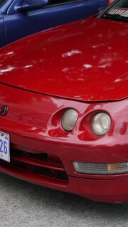 Stunning Red Acura Integra Sports Car Front End Phone Wallpaper