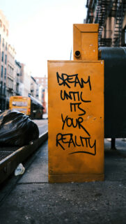 Manifest Your Dreams Daily Affirmation Street Art Inspirational Wallpaper
