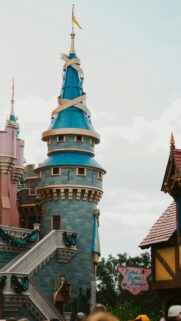 Magical Disney Castle Tower with Bibbidi Bobbidi Boutique Wallpaper