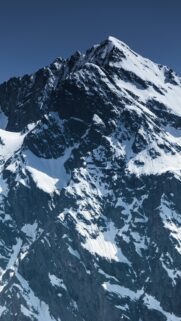 Snow-Covered Mountain Peak Winter Landscape Phone Wallpaper