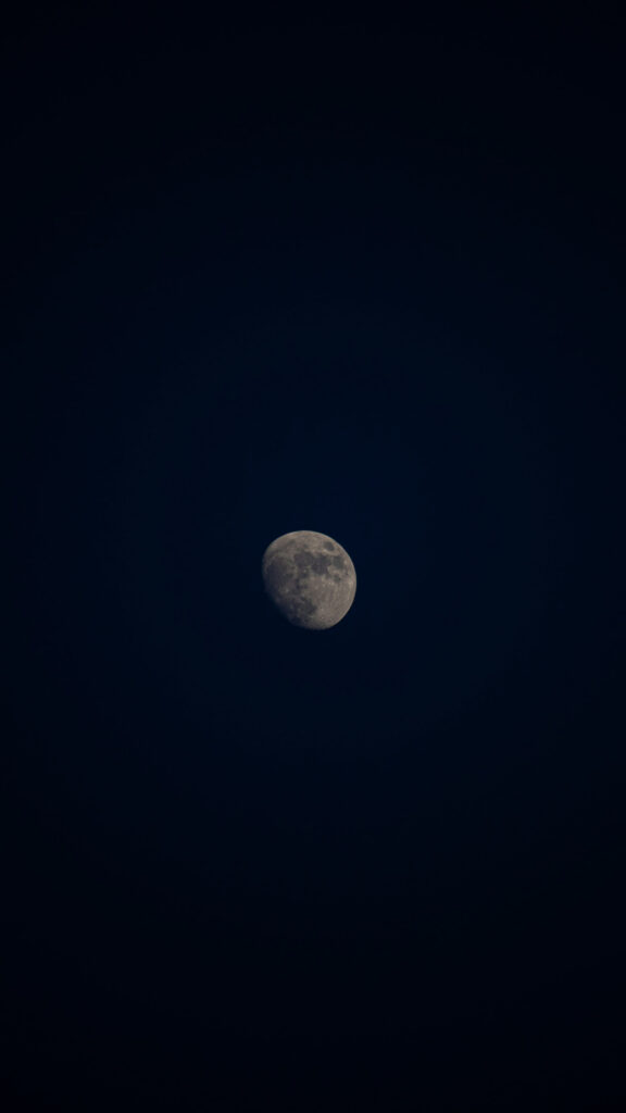Waning Gibbous Moon Phase Spiritual Energy Aesthetic Wallpaper