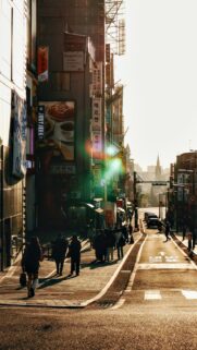 Golden Hour City Street Urban Sunset Aesthetic Mobile Wallpaper