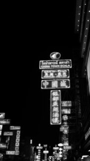 Chinatown Bangkok Neon Signs Night Street View Mobile Wallpaper
