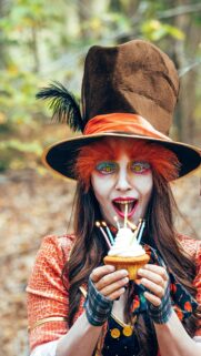 Mad Hatter Inspired Birthday Celebration Phone Background Wallpaper