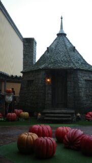 Hagrid Hut Fantasy Cottage Rainy Day Halloween Decor Wallpaper