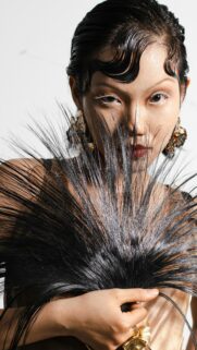 Stunning High Fashion Avant-Garde Portrait Phone Wallpaper