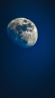 Luminous Waxing Gibbous Moon Spiritual Energy Aesthetic Wallpaper