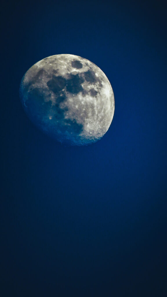 Luminous Waxing Gibbous Moon Spiritual Energy Aesthetic Wallpaper