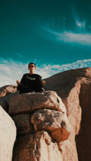 Deep Meditation and Spiritual Energy Manifestation Aesthetic Wallpaper
