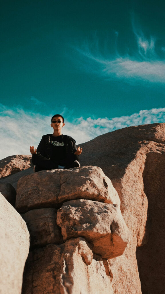 Deep Meditation and Spiritual Energy Manifestation Aesthetic Wallpaper