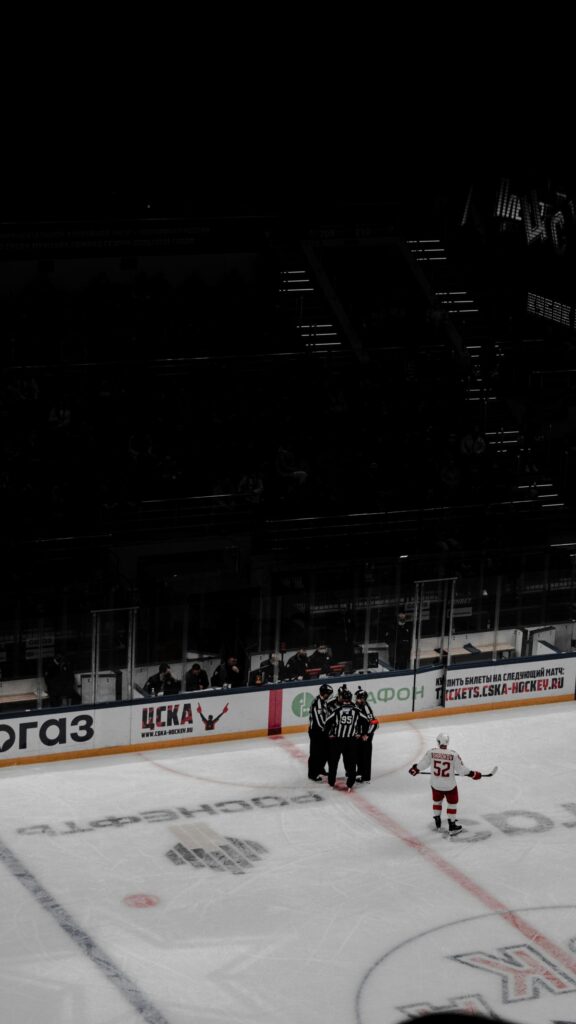 CSKA Moscow Ice Hockey Game Action Vertical Phone Wallpaper