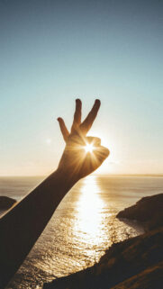 Manifest Your Light Hand Sign Vision Board Aesthetic Wallpaper