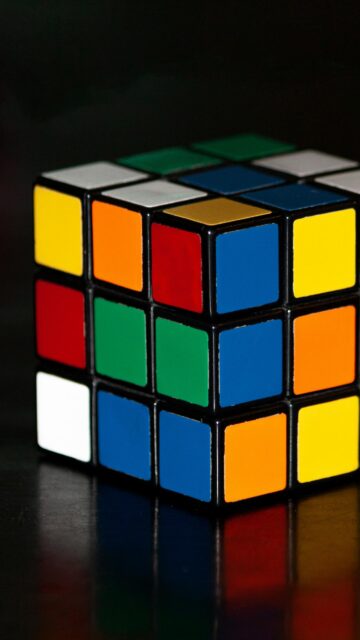 Colorful Rubiks Cube Close-up Abstract Phone Wallpaper