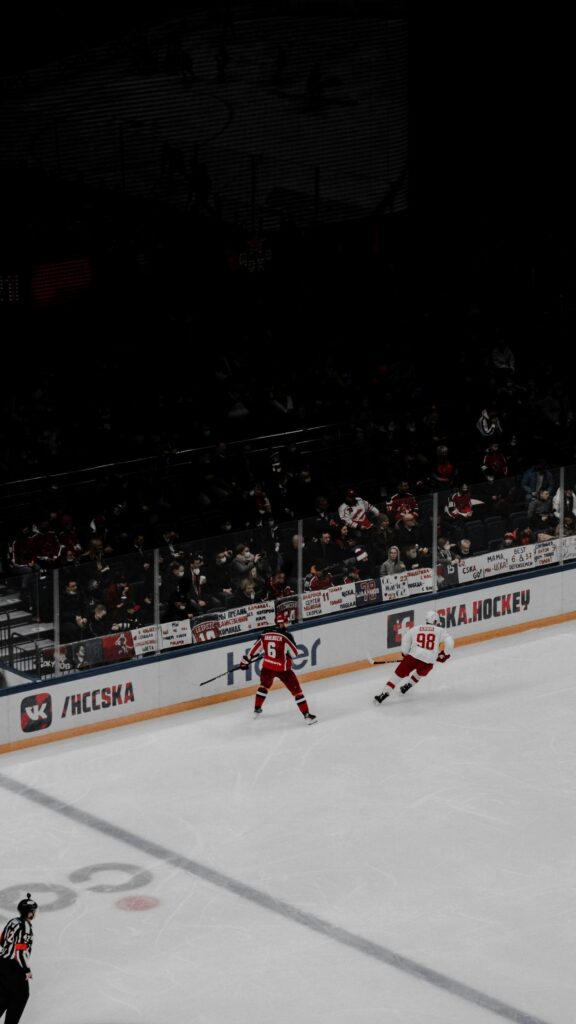 CSKA Moscow Ice Hockey Game Action Mobile Phone Wallpaper