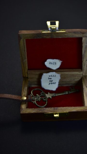 Vintage Key in Wooden Box 2023 Inspirational Mobile Wallpaper
