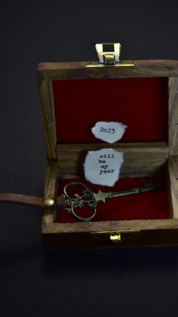 Vintage Key in Wooden Box 2023 Inspirational Mobile Wallpaper