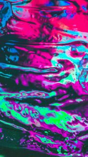 Neon Liquid Swirl Abstract Vivid Pink and Blue Mobile Wallpaper