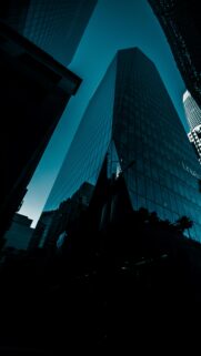 Modern Dark Glass Skyscraper Architecture Minimalist Phone Wallpaper