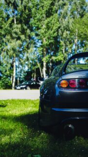 Iconic Toyota Supra MK4 Rear View JDM Sports Car Mobile Wallpaper