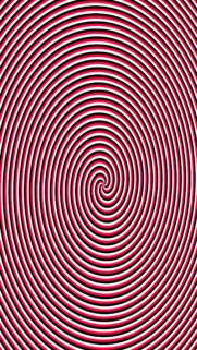Hypnotic Red Black and White Spiral Geometric Abstract Phone Wallpaper