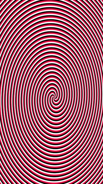 Hypnotic Red Black and White Spiral Geometric Abstract Phone Wallpaper