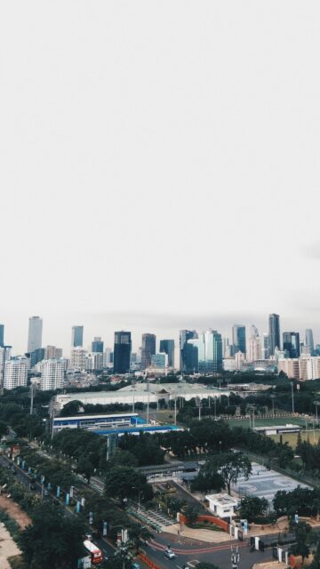 Urban Jakarta Skyline View Cityscape Mobile Wallpaper