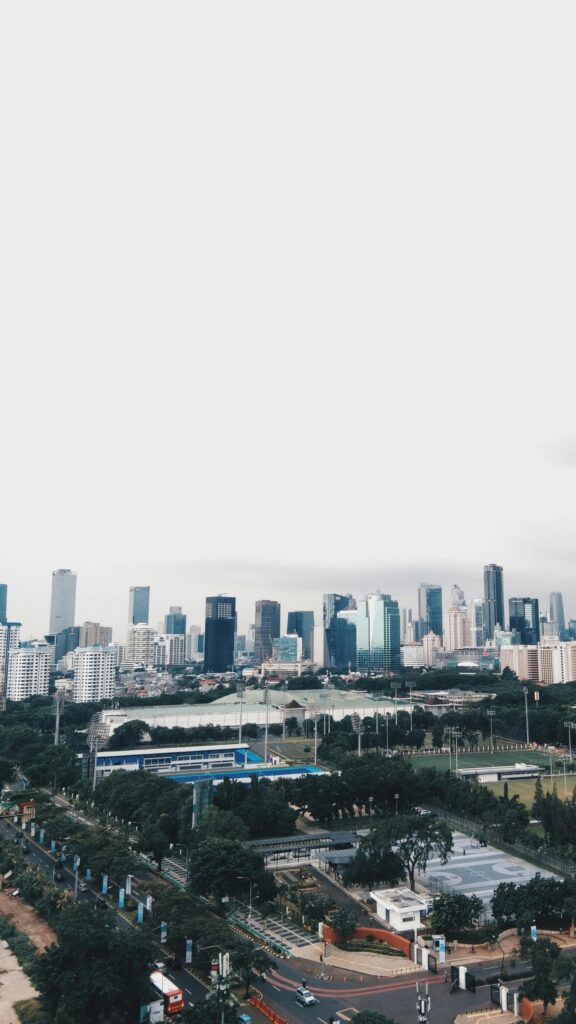 Urban Jakarta Skyline View Cityscape Mobile Wallpaper