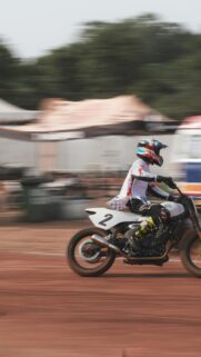 High Speed Royal Enfield Flat Track Racing Motorcycle Phone Wallpaper
